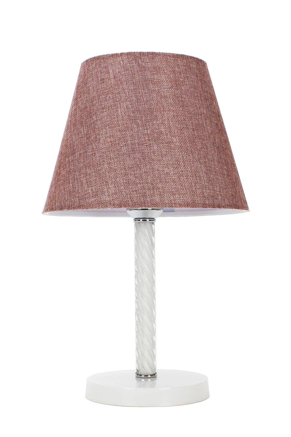 Vivido Abajur Gül Kurusu Elegant Komodin Abajur Beyaz Ayaklı Aydınlatma ürün görseli