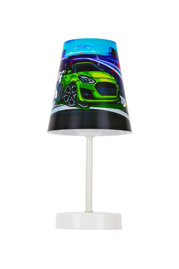 Vivido Abajur Spor Arabalı Erkek Çocuk Odası Abajur Komodin Üzeri Aydınlatma ürün görseli