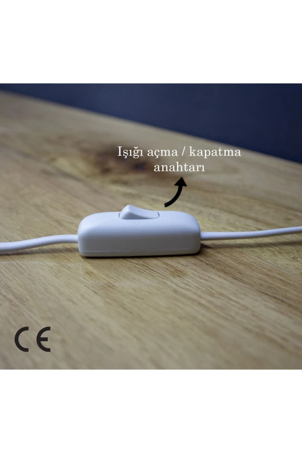 Vivido Abajur Dora Elegant Komodin Abajur Krem Ayaklı Aydınlatma - Resim 3