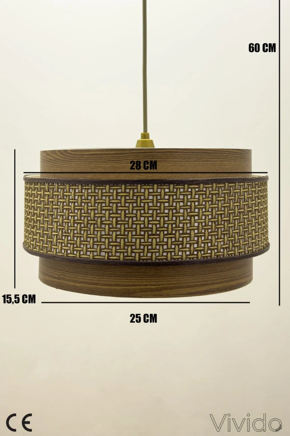 Vivido Abajur Hasır Kahve Dopia Selva Avize - 6