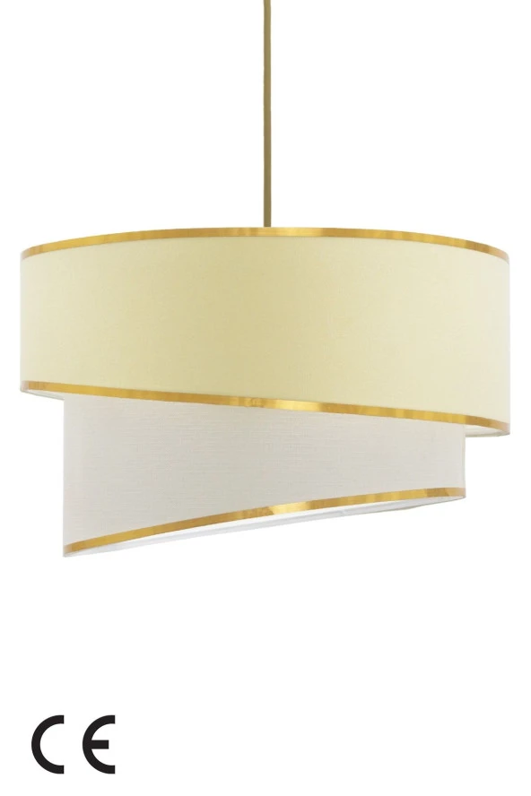 Vivido Abajur Krem Gold Julien Üçlü Abajur ve Avize Seti - 7