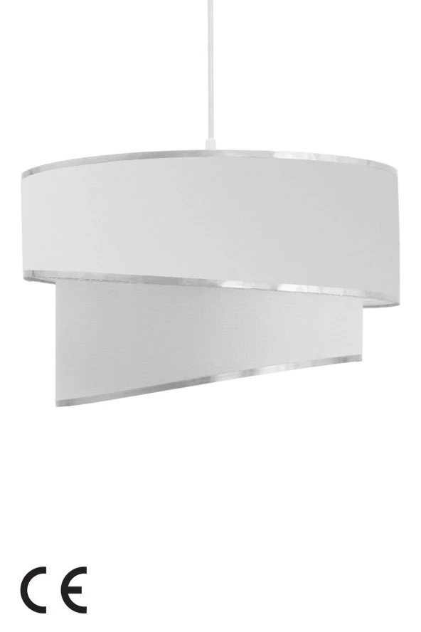 Vivido Abajur Beyaz Gümüş Julien Üçlü Abajur ve Avize Seti - 5