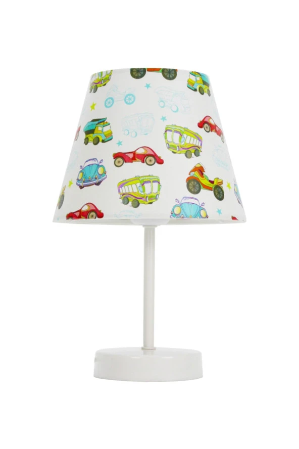 Vivido Abajur Arabalı Erkek Çocuk Odası Abajur Komodin Üzeri Aydınlatma - 2
