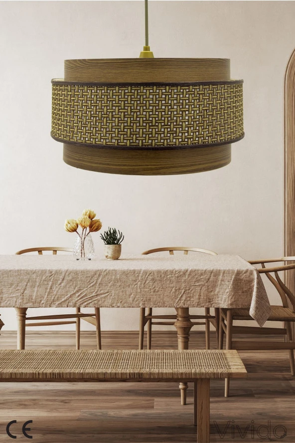 Vivido Abajur Hasır Kahve Dopia Selva Avize - 2