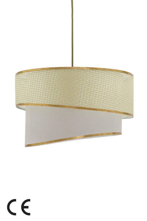 Vivido Abajur Hasır Krem Gold Avize - Resim 2