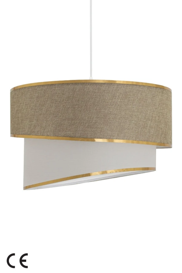 Vivido Abajur Avize, Sarkıt Hasır Kumbeji Gold - 3