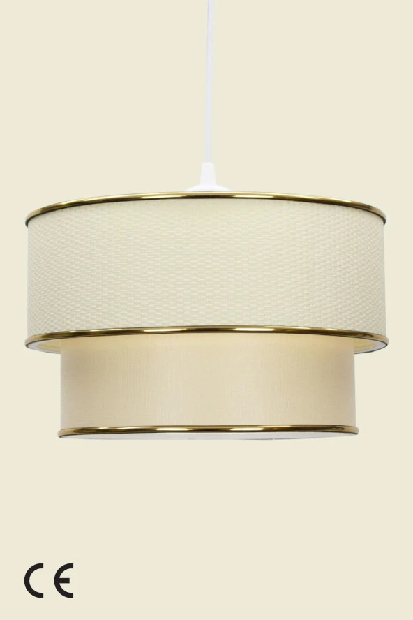 Vivido Abajur Hasır Krem Avize Tekli Sarkıt - Resim 3