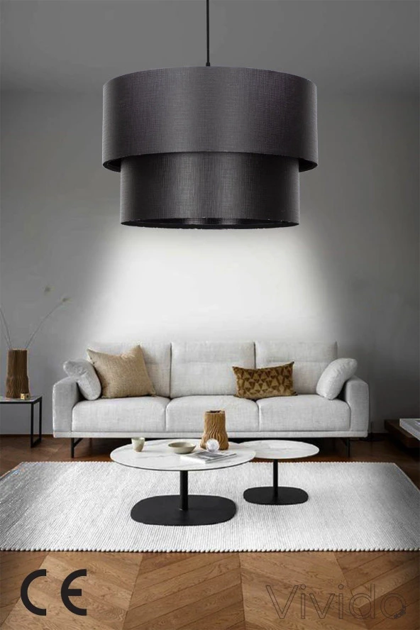 Vivido Abajur Pasta Sarkıt Avize Siyah Finlin - 2