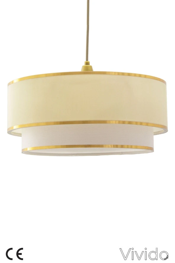 Vivido Abajur Vivid Tekli Sarkıt Krem Avize - 3