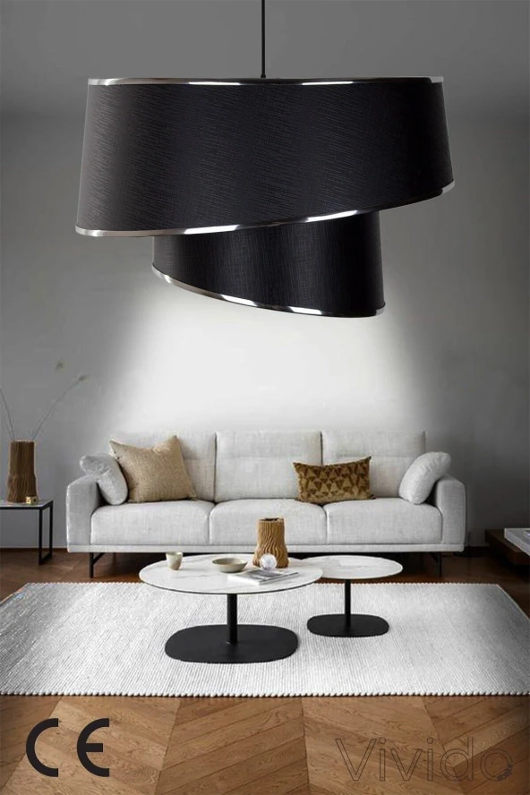 Vivido Abajur Siyah Orion Avize - Resim 2