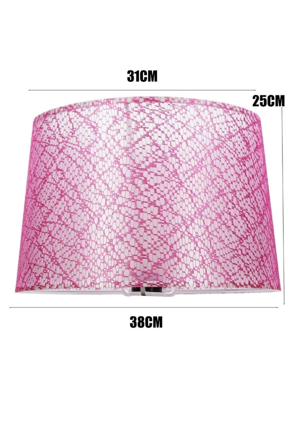 Vivido Abajur Dantelli Pembe Lambader Şapkası - 2