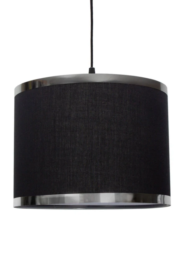 Vivido Abajur Siyah Kumaş Sarkıt Avize - Resim 2