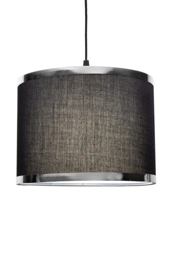 Vivido Abajur Siyah Kumaş Sarkıt Avize - Resim 4