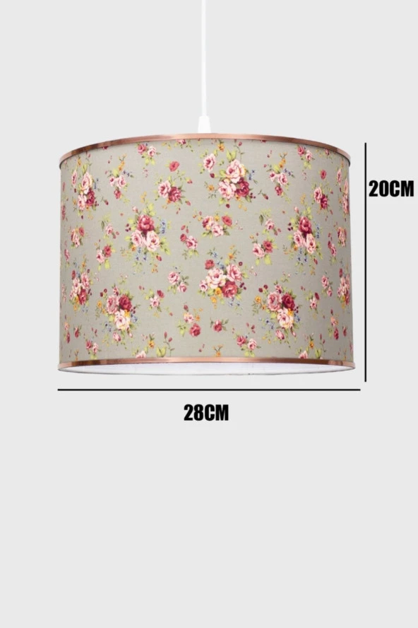 Vivido Abajur Çiçekli Sarkıt Avize - Resim 4