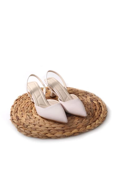 Bono 02804 Kadın Stiletto Arkası Açık Ayakkabı - 9