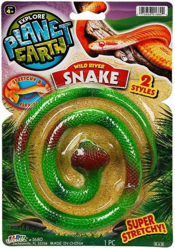 Yeşil Renk Süper Esnek Yılan Super Stretchy Snake Planet Earth