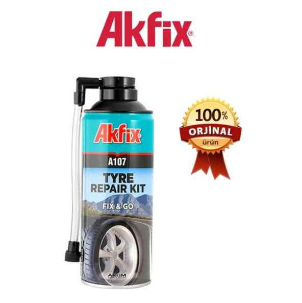 Akfix A107 Lastik Tamir Spreyi Lastik Yapıştırıcı Sprey 300 ML