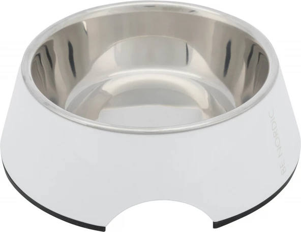 Trixie Köpek Mama ve Su Kabı, Melamin/Paslanmaz Çelik, 0.4lt/ø17cm, Beyaz ürün görseli