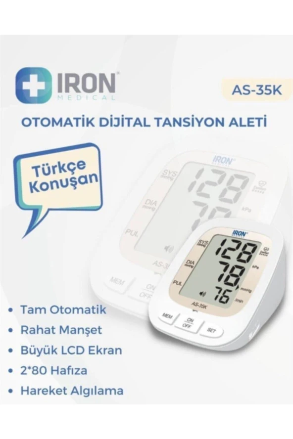 Iron Türkçe Konuşan Dijital  Tansiyon Aleti AS-35K