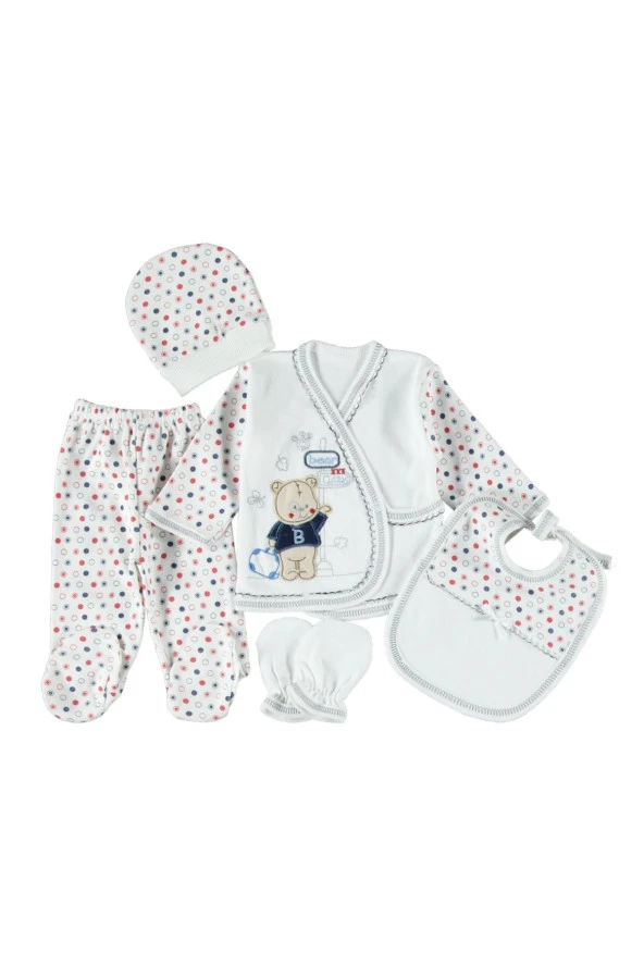 Bambino 5 li zıbın seti hastane çıkışı pamuklu - 2