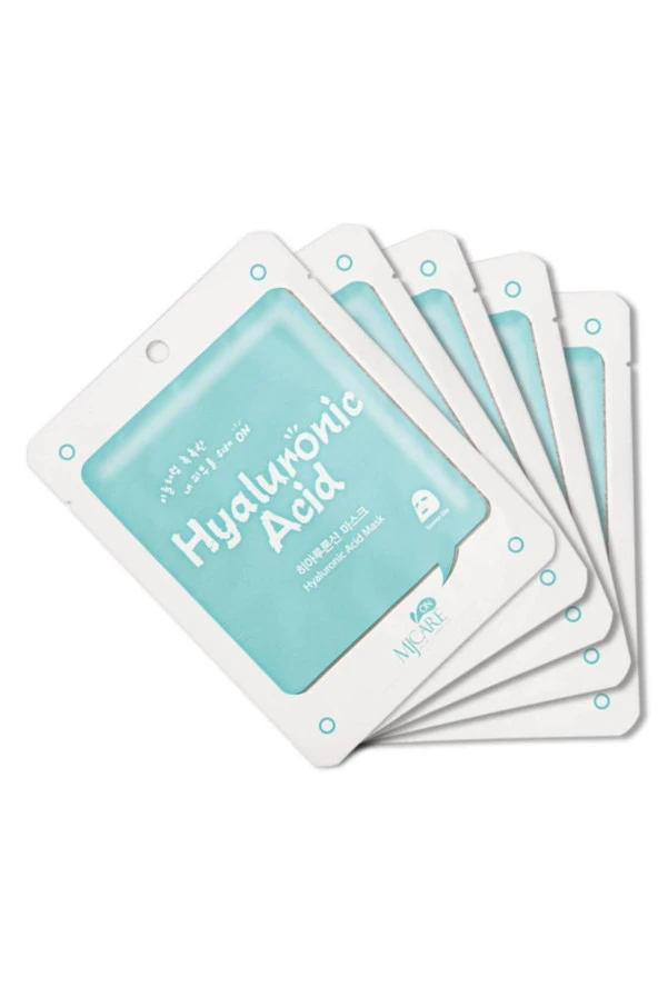 Mjcare On Hyaluronic Acid Mask Hyalüronik Asit Özlü Yüz Maskesi 5'li