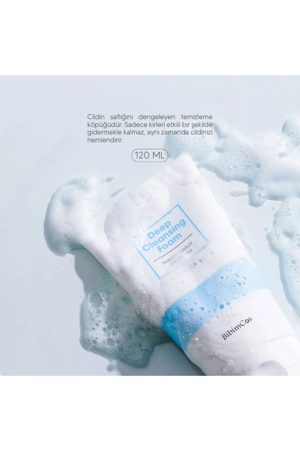 Bibimcos Deep Cleansing Foam 120ml – Yüz Temizleyici Köpük - Resim 3