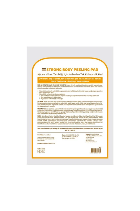 Mjcare Strong Body Peeling Pad 5'li - Vücut Peeling Pad - 2