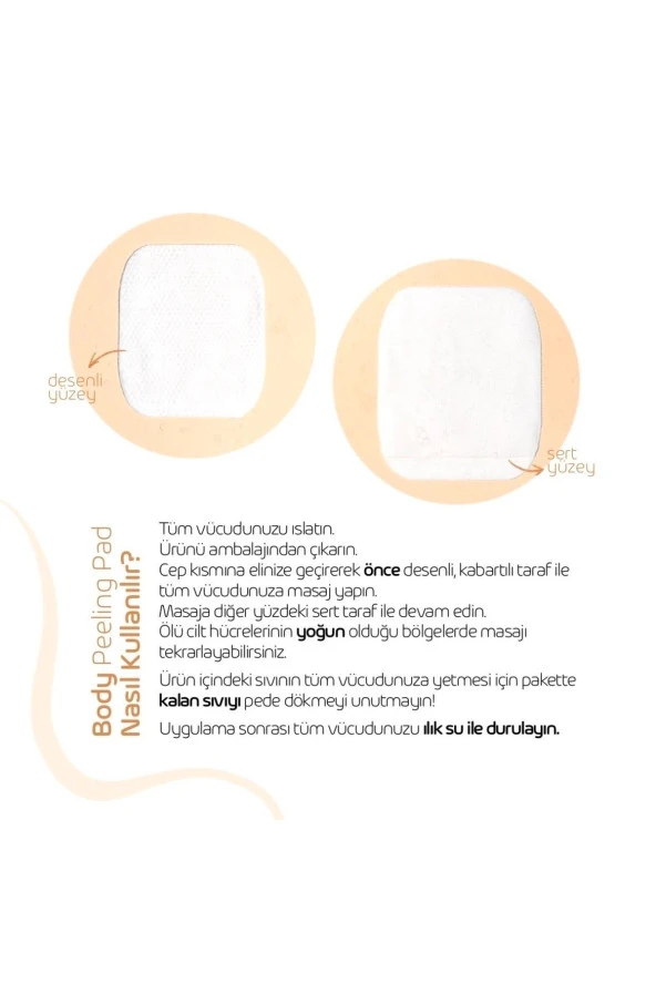 Mjcare Strong Body Peeling Pad 5'li - Vücut Peeling Pad - 4