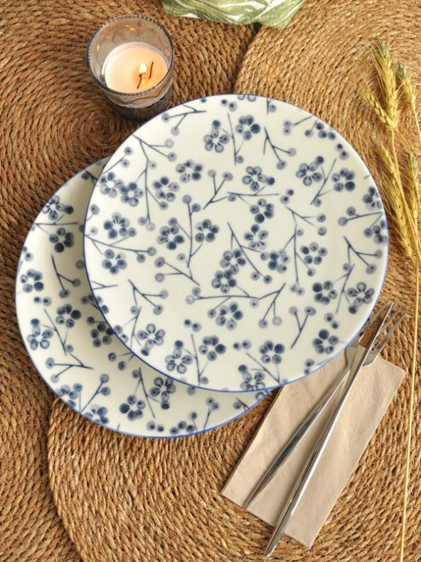 Sipahi Tomurcuk 2 li Servis Tabağı 25 Cm Porselen ürün görseli 1