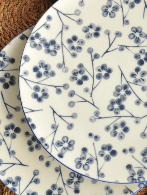 Sipahi Tomurcuk 2 li Servis Tabağı 25 Cm Porselen - Resim 2