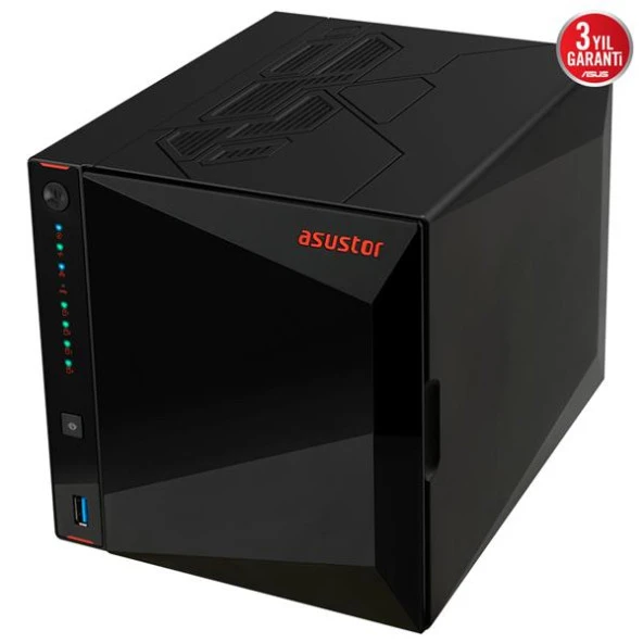 ASUSTOR AS5404T Intel N5105, 4 Yuvalı (4X22TB Desteği), 4GB DDR4(8GB Ram Desteği), M.2 x4, 2.5GbE x2, USB 3.2 x2, HDMI 2.0b x1, NAS DEPOLAMA ÜNİTESİ - 6