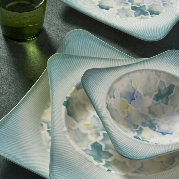 GÜRAL PORSELEN Spinoza 24 Parça 6 Kişilik Yemek Takımı 3209 - Resim 4