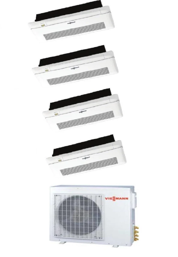 Viessmann Vitoclima Multi Tek Yön Kaset 1+4 Sistem (O5F3120M2) 12+12+12+12 Btu İç 12,0 kw Dış Ünite