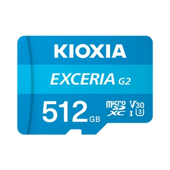 Kioxia 512GB Exceria G2 100 MB/s MicroSDXC Hafıza Kartı + Adaptör (LMEX2L512GG2)