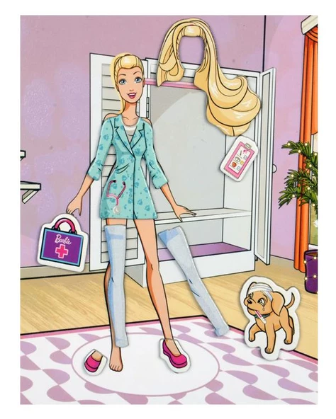 Barbie Meslekler Manyetik Elbise Giydirme Oyunu - 4