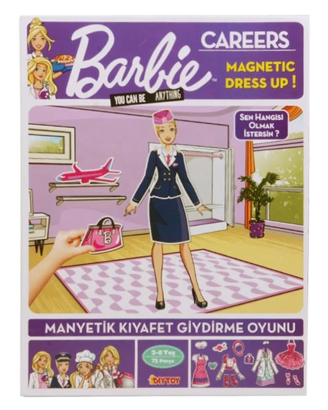Barbie Meslekler Manyetik Elbise Giydirme Oyunu