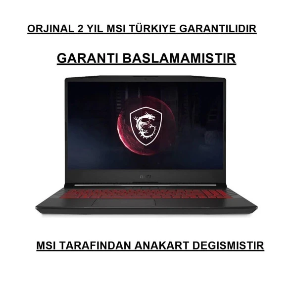 MSI PULSE GL66 11UEK-048TR I7-11800H 16GB DDR4 RTX3060 GDDR6 6GB 1TB SSD 15.6 FHD 144Hz W10