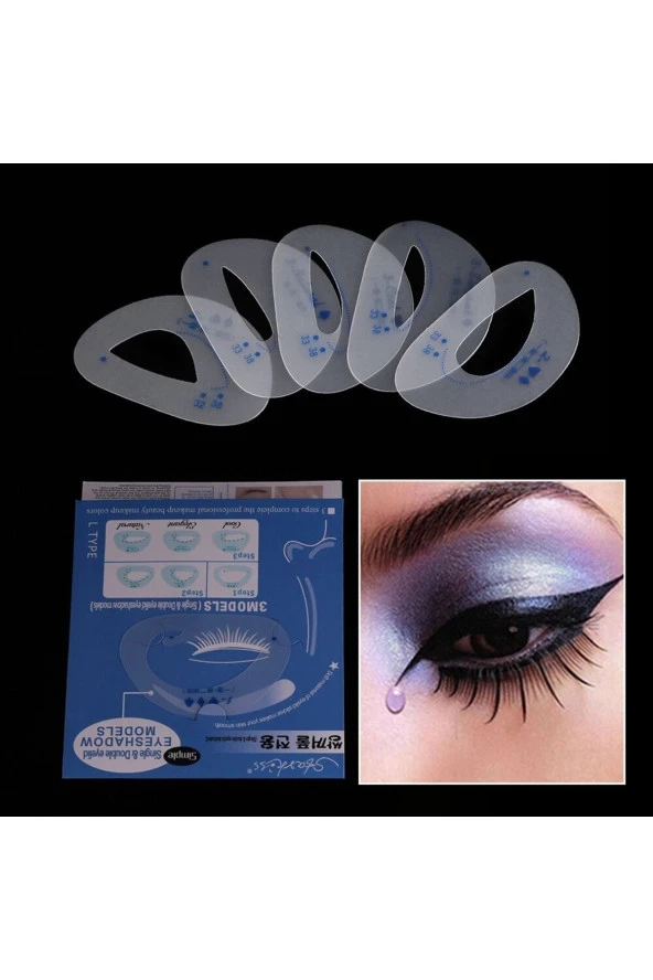 6 Farklı Model Eyeliner Göz Farı Şablonları Şekillendirici