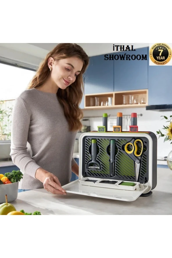 MORPHY RİCHARDS STERİLİZE KESME KAHTASİ DEZENFEKSİYONLU 9 PARÇA BIÇAK VE KESME TAHTASI SETİ ürün görseli