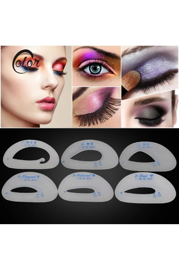 6 Farklı Model Eyeliner Göz Farı Şablonları Şekillendirici - 2