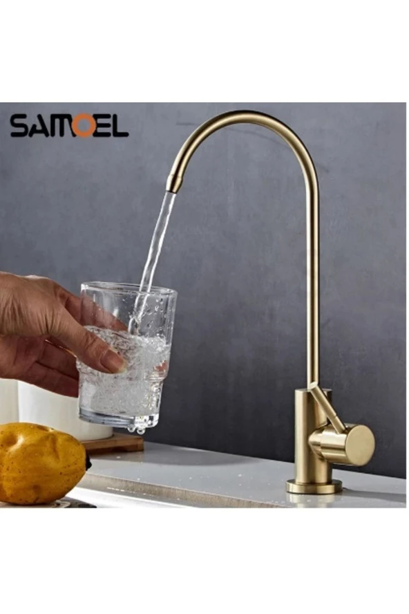 Su Arıtma Musluğu Mat Gold Yeni Ankastre Model Ithal 5 Yıl Garantili ürün görseli