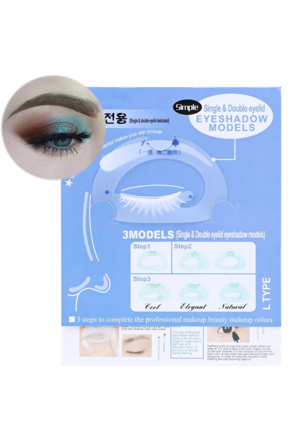6 Farklı Model Eyeliner Göz Farı Şablonları Şekillendirici - 3