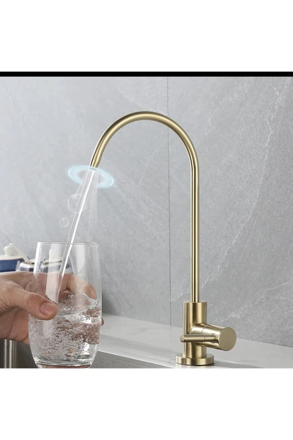 Su Arıtma Musluğu Mat Gold Yeni Ankastre Model Ithal 5 Yıl Garantili - Resim 2