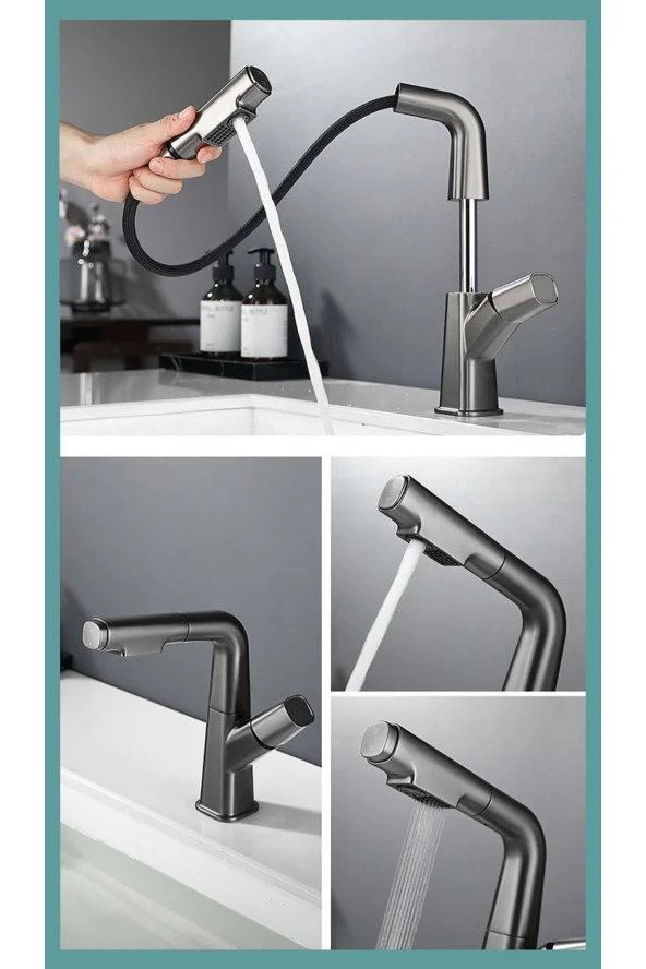 Mutfak Evye Banyo Lavabo Bataryası Asansörlü Yeni Sistem Antrasit Gri Fiskiyeli 5 Yıl Garantili ürün görseli