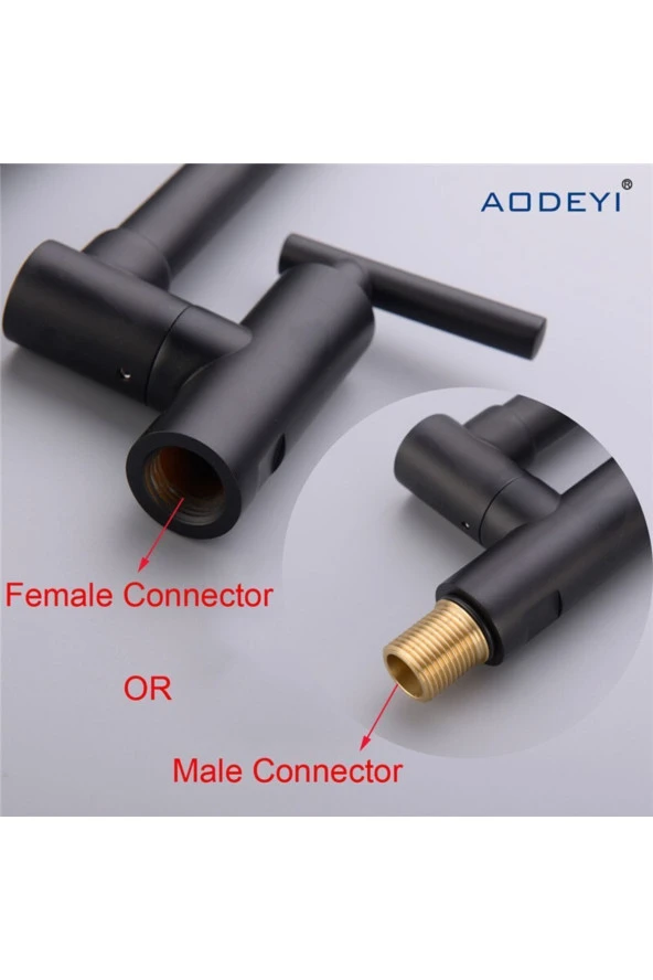 Mutfak Ocak Üstü Musluk Pot Yeni Model Mat Siyah Renk Ithal 5 Yıl Garantili - Resim 3