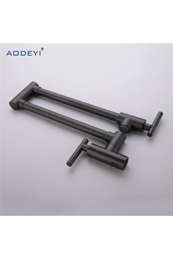 Mutfak Ocak Üstü Musluk Pot Yeni Model Mat Siyah Renk Ithal 5 Yıl Garantili - Resim 4