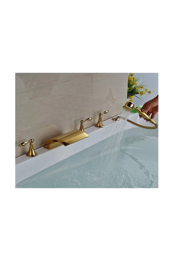 Banyo Bataryası Küvet Jakuzi Ankastre Gold Altın Dore Yeni Şelale 7 Yıl Garantili - 2