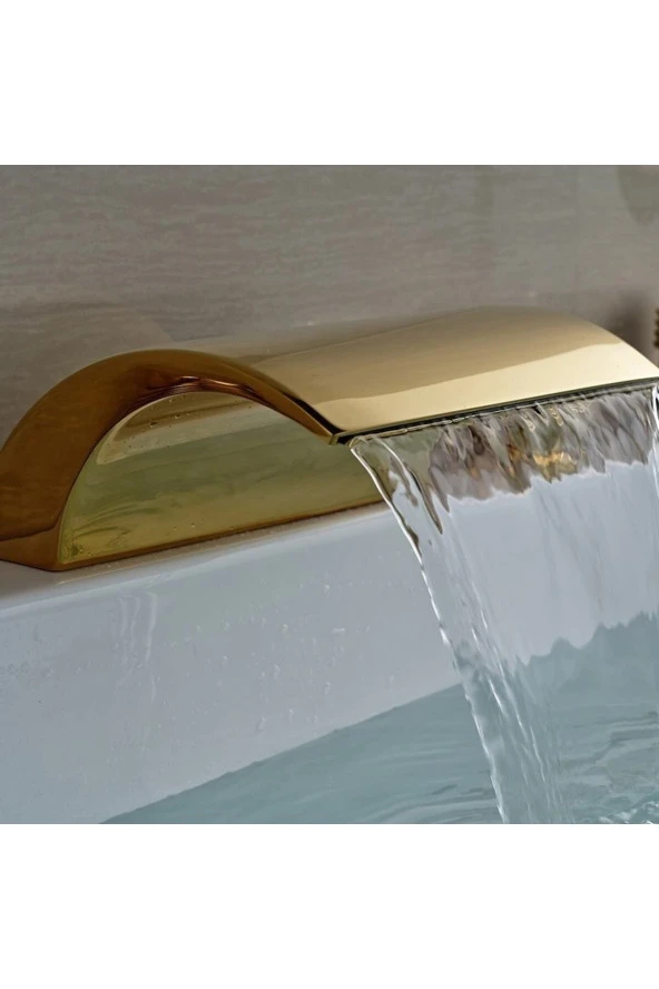 Banyo Bataryası Küvet Jakuzi Ankastre Gold Altın Dore Yeni Şelale 7 Yıl Garantili - 3