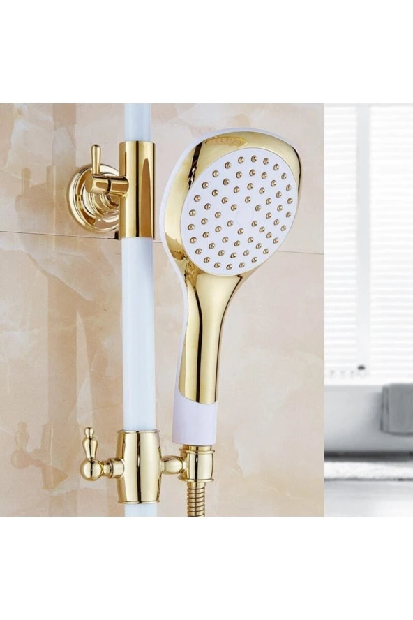 BANYO BATARYASI DUŞ SETİ BEYAZ/GOLD İTHAL ÖZEL ÜRETİM 5 YIL GARANTİLİ - 4