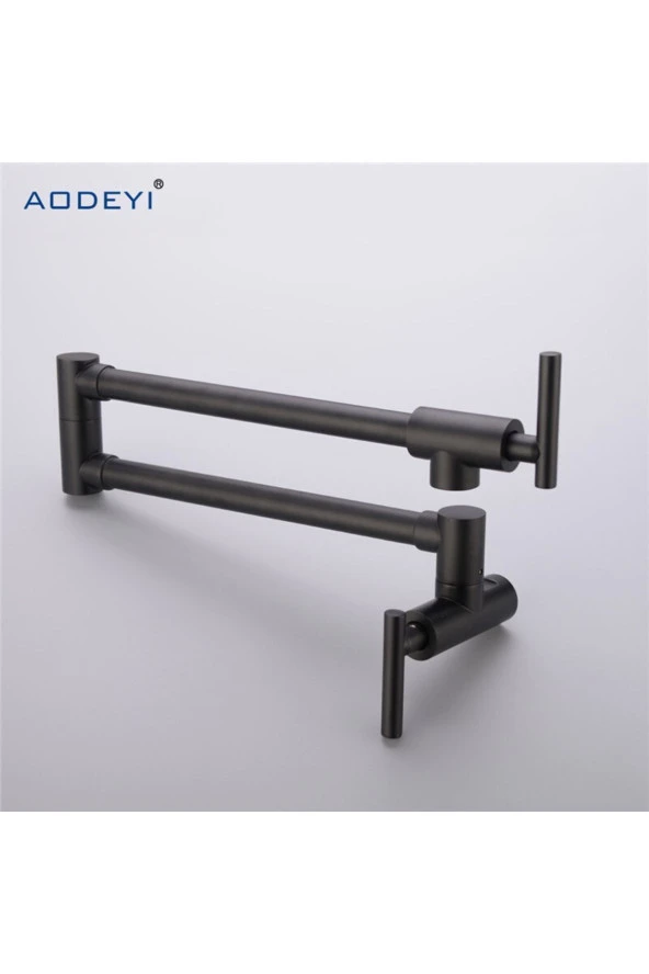 Mutfak Ocak Üstü Musluk Pot Yeni Model Mat Siyah Renk Ithal 5 Yıl Garantili - Resim 5